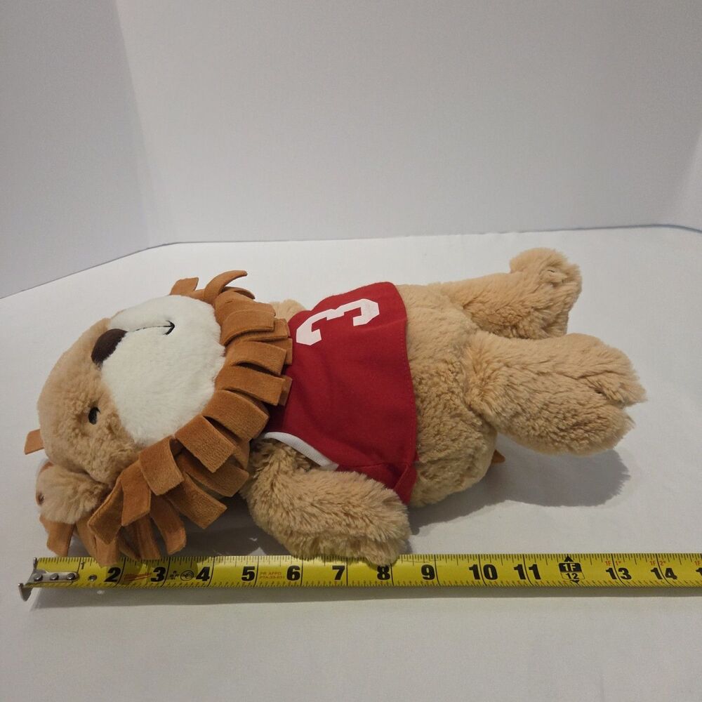 Rare Lambs & Ivy Lion Plush All Star Red Shirt 14" Baby Stuffed Animal Toy - Picture 6 of 6